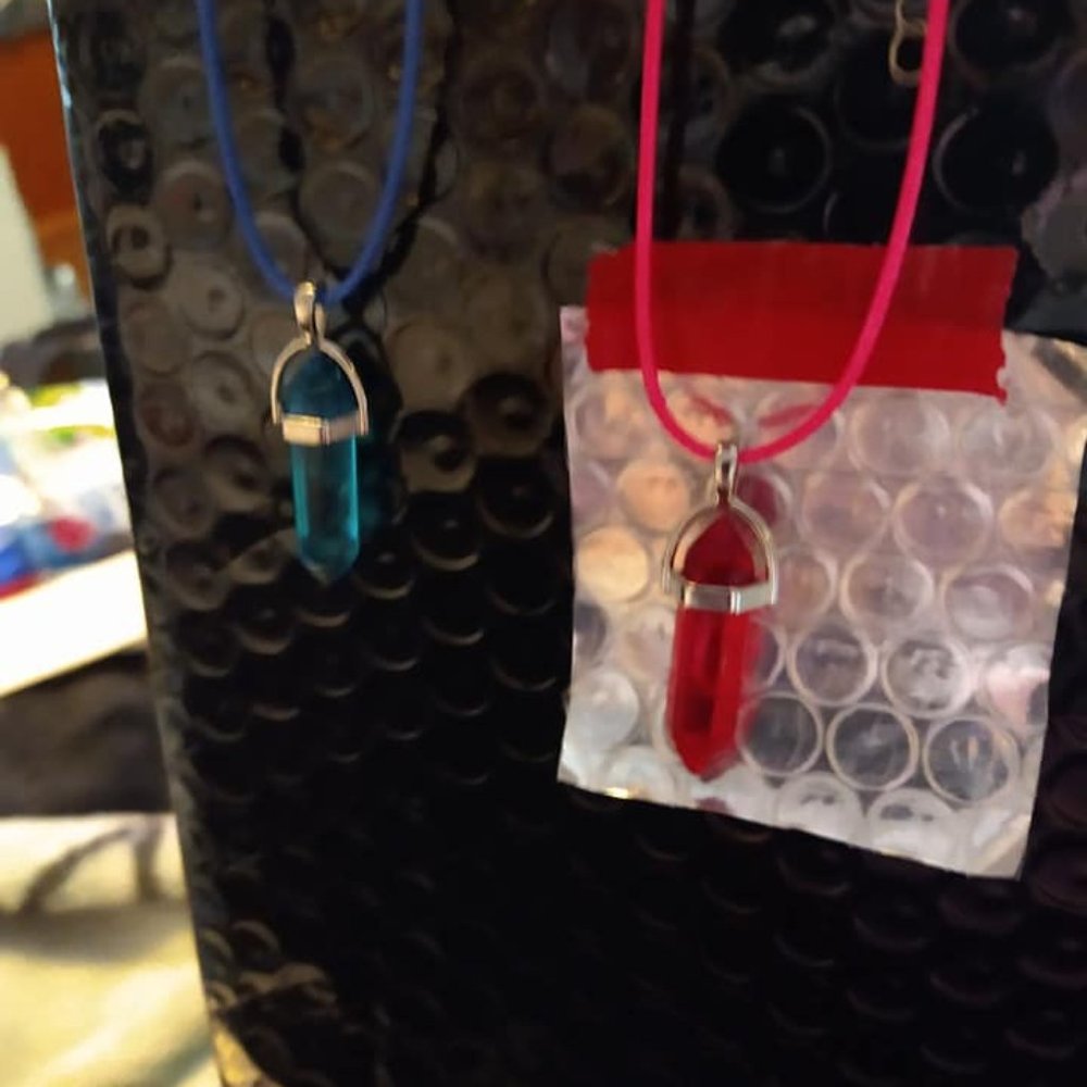 925 snake chain necklaces charms/crystals